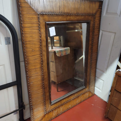 Secondhand Sandies~ Large framed floor beveled mirror 43" x 55"