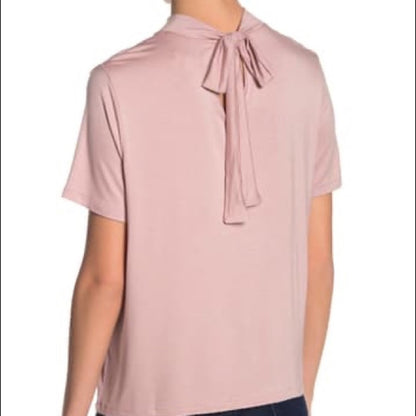 14th & Union Mock Neck Tie Back Blouse Size Large