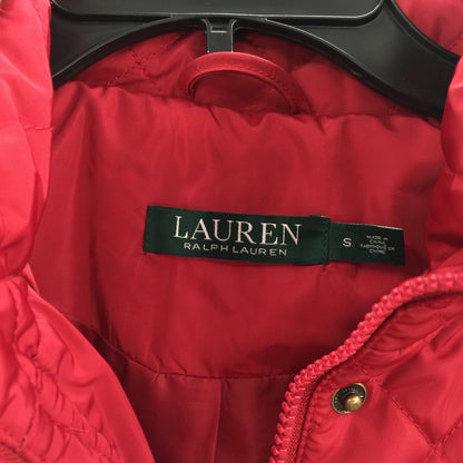 Lauren Ralph Lauren Quilted Hooded Puffer Coat Jacket Long Sleeve Red Size Small