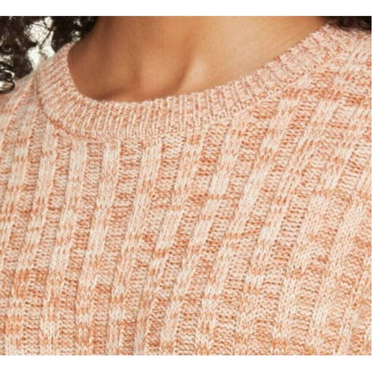BlankNYC Soft Crew Neck Rib Knit Pullover Sweater Sz Medium Toffee Heather NWT