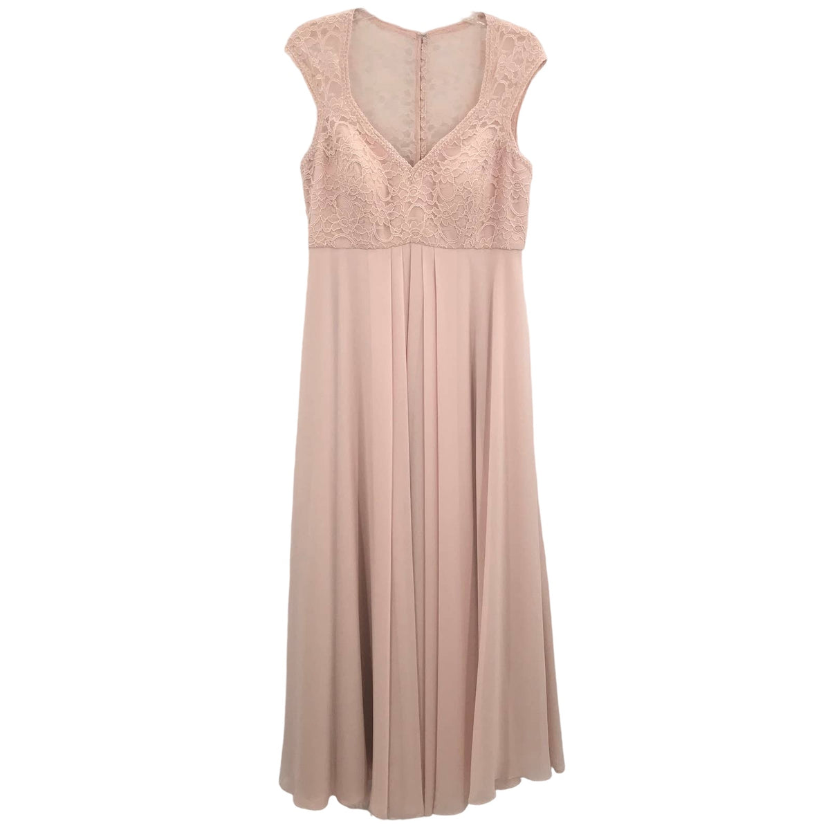 Mori Lee Madeline Gardner Chiffon Embroidered Princess Lace Dress Blush/Pink 14