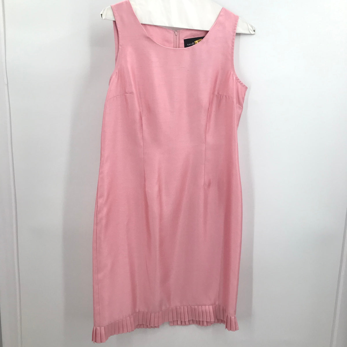 Sag Harbor 2 Pc Set Button Front Jacket Sheath Dress Back Zip Pink 12P Career