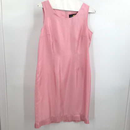 Sag Harbor 2 Pc Set Button Front Jacket Sheath Dress Back Zip Pink 12P Career