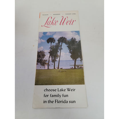 1960s LAKE WEIR brochure MARION COUNTY Commerce Old FLORIDA History Business