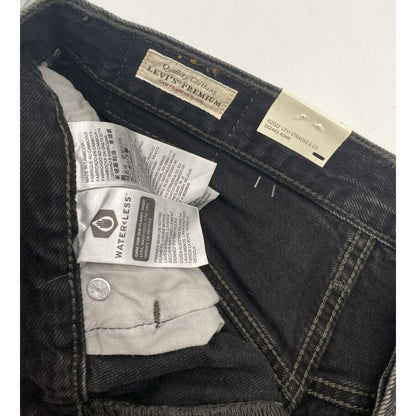 Levi's 501 Women Original Denim High Rise Shorts Button Fly Size 33 in Black NWT