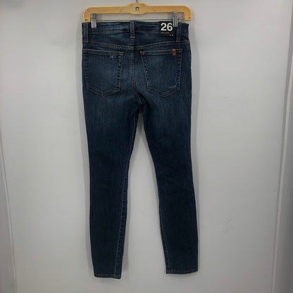Joe's Women's Distressed TRSAVN5968 Denim Skinny Ankle Jeans Aveline Blue SZ 26