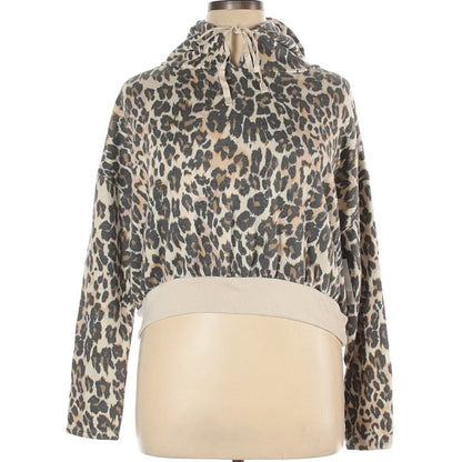 BP. Boho Pullover Hoodie Jacket Animal Print Gray size XL soft banded waist