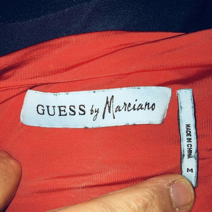 Vintage 80's GUESS by Marciano Janerra Dress Ruched  BODYCON Medium Party