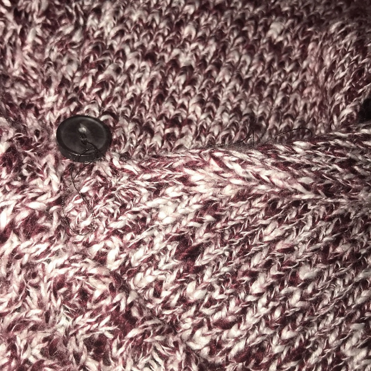 1901 Burgundy Shawl Collar Mélange Pullover XL