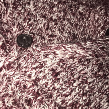 1901 Burgundy Shawl Collar Mélange Pullover XL