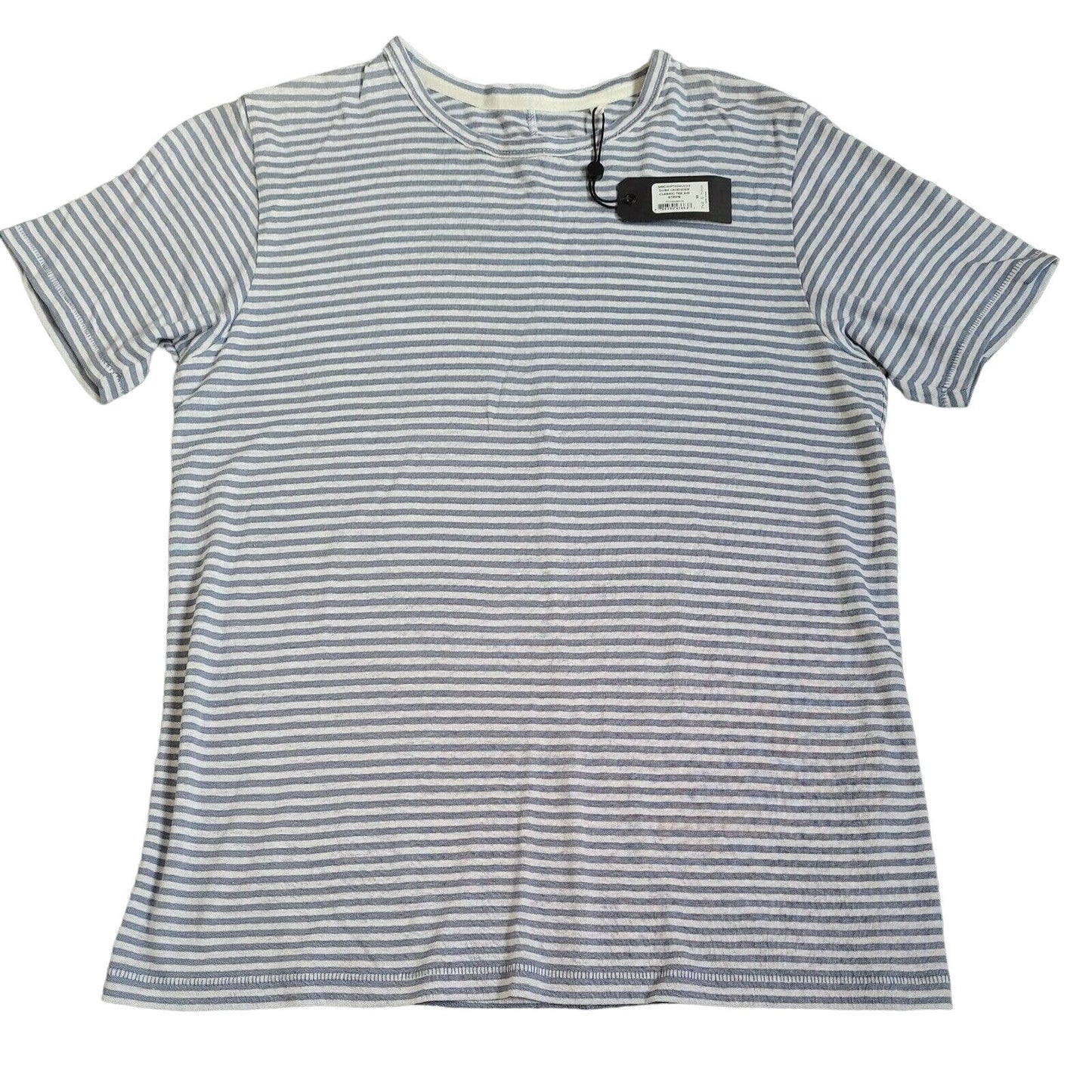 Rag & Bone Linen Blend Round Neck Tunic Top Sz 2XL Dusk Lavender Air Stripe NWT