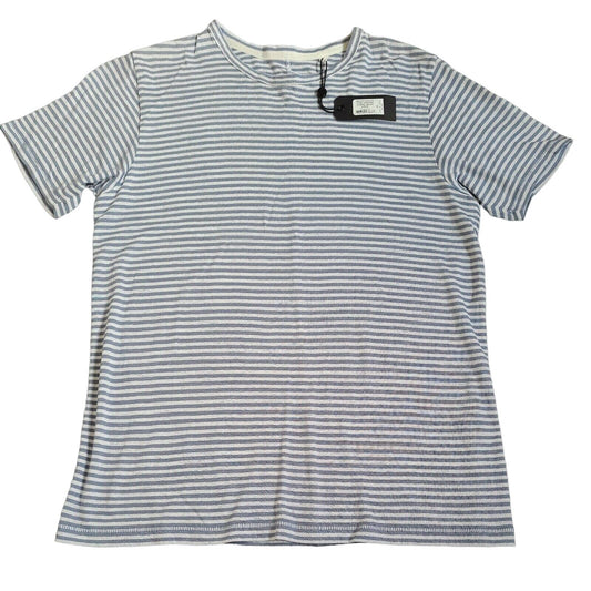 Rag & Bone Linen Blend Round Neck Tunic Top Sz 2XL Dusk Lavender Air Stripe NWT