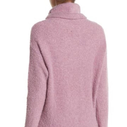 Catherine Malandrino Cozy Eyelash Knit Turtleneck Large Long Sleeve Purple
