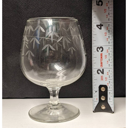 Noritake Bamboo Brandy Snifter Glass 4.25 Inch Smooth Stem Replacement LOT OF 2