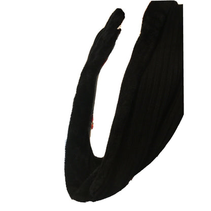 DKNY NEW Designer Fleece-Lined Knitted Infinity Scarf Wrap Black 30" x 12" Warm