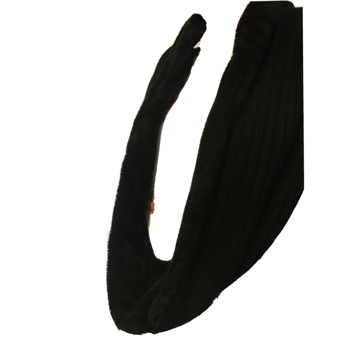 DKNY NEW Designer Fleece-Lined Knitted Infinity Scarf Wrap Black 30" x 12" Warm