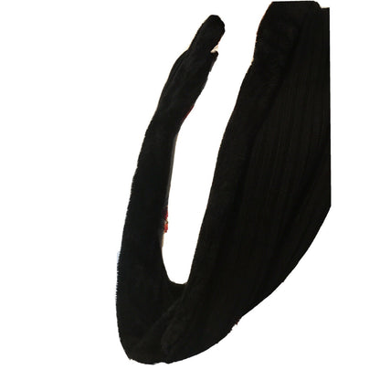 DKNY NEW Designer Fleece-Lined Knitted Infinity Scarf Wrap Black 30" x 12" Warm