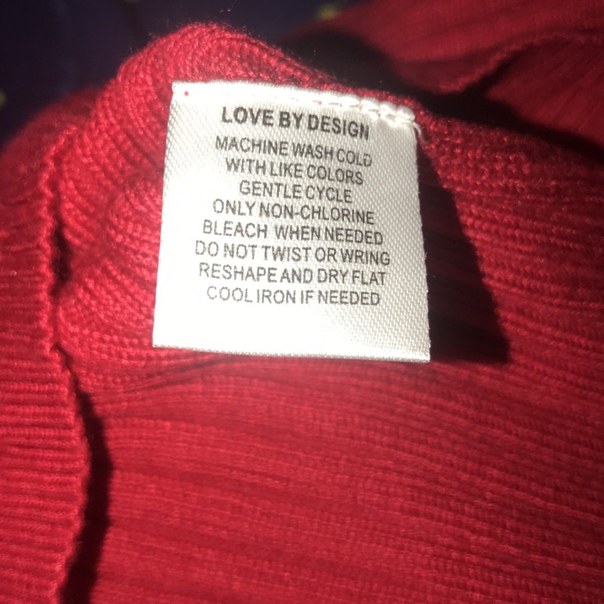 Love by Design NWT Red Skivvy Ribbed Sweater Large