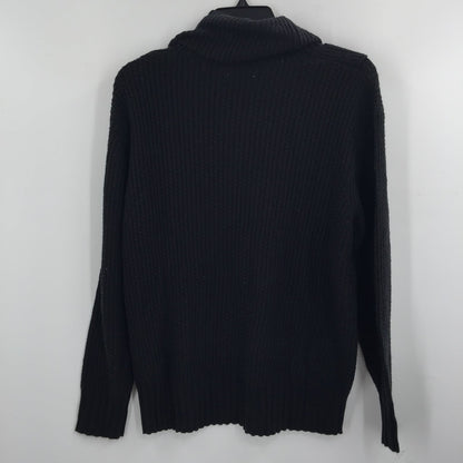 Lush Wool Blend Turtleneck Pullover Sweater Long Sleeve Black Size Small
