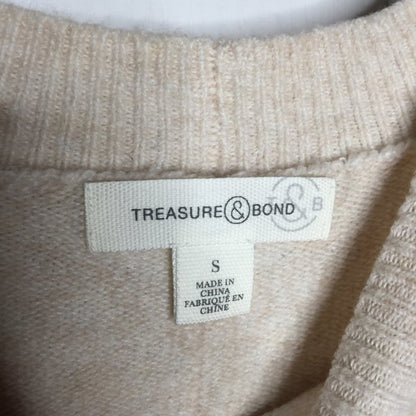 Treasure & Bond Pullover Sweater Long Sleeve Crew Neck Ribbed Neck Small NEW