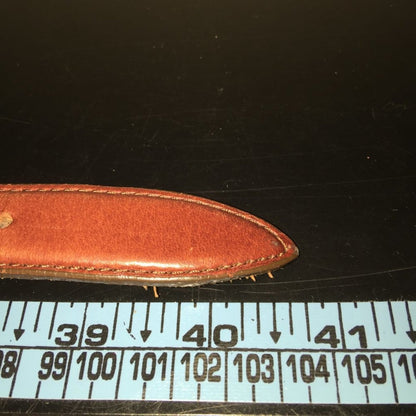 Brighton Leather Basket weave Belt Silver Buckle chestnut cherry