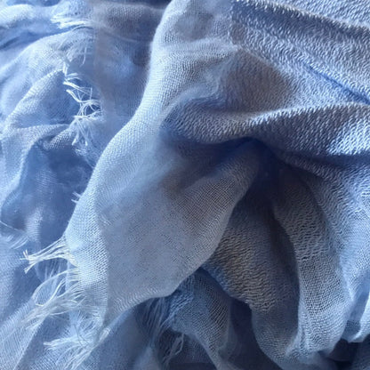 INC International Concepts Sheer Stripes Wrap Blue