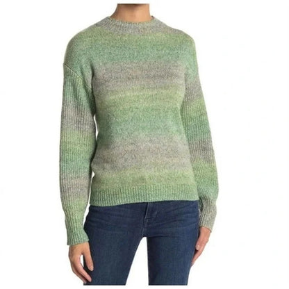 Abound Marled Knit Pullover Sweater XS/Extra Small in Teal Cyrus Space Dye NWT
