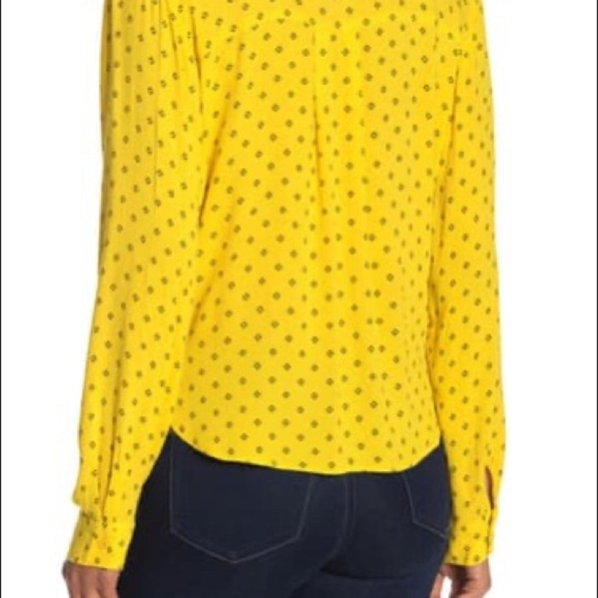 Free Press Notch Collar Surplice Long Sleeve Top Size XSmall