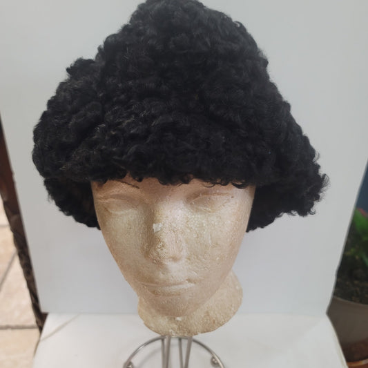 Vintage showbiz theatre costume wig black curly hair stage performance play