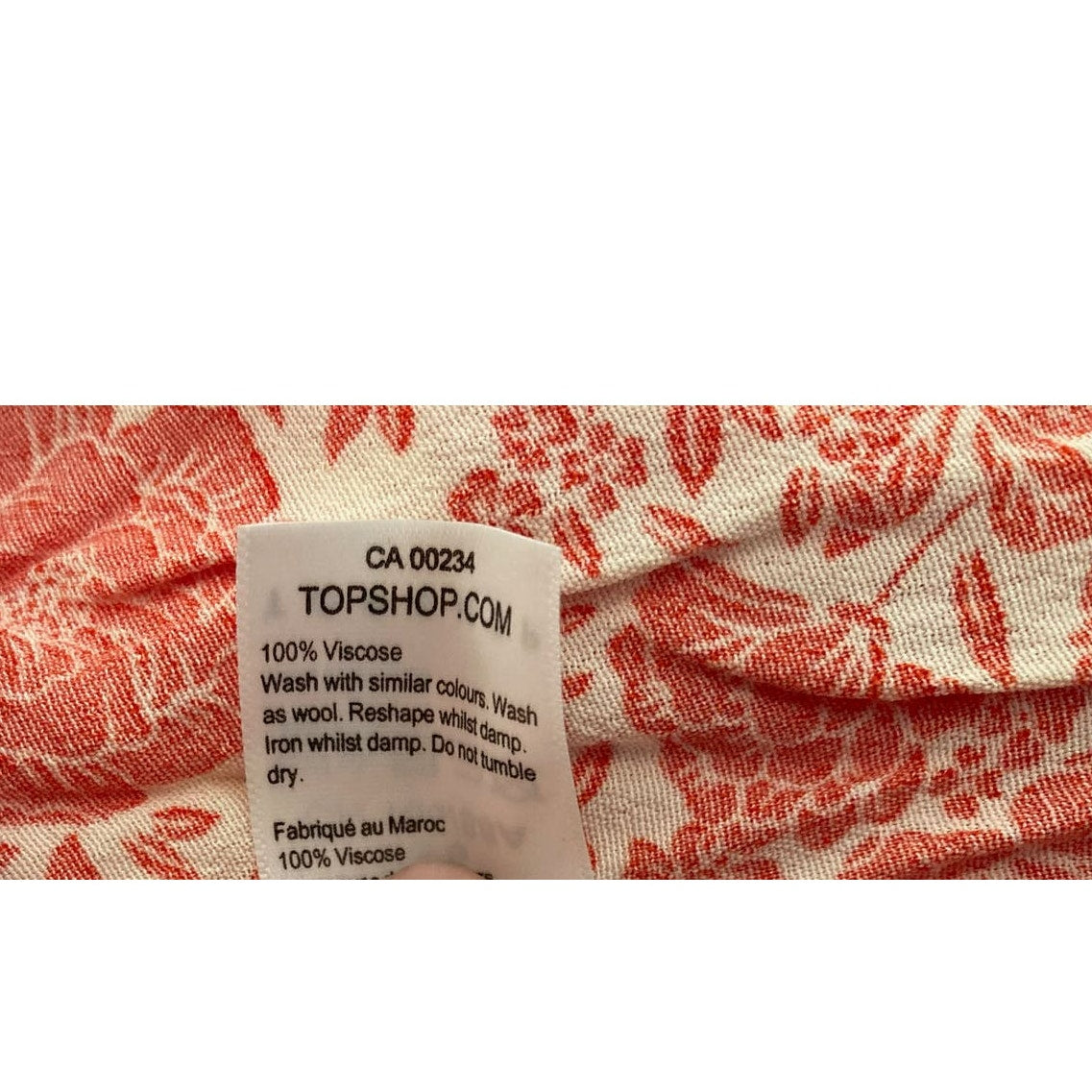 Topshop V-Neck Ruffled Floral Wrap Mini Dress Size 6 in Red Print NWT