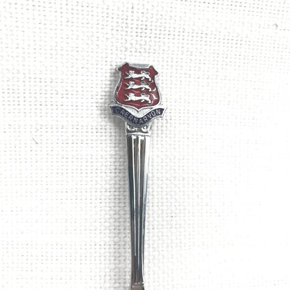 Triple Lion Square bowl Shaped Shovel Sugar Spoon Caernarvon
