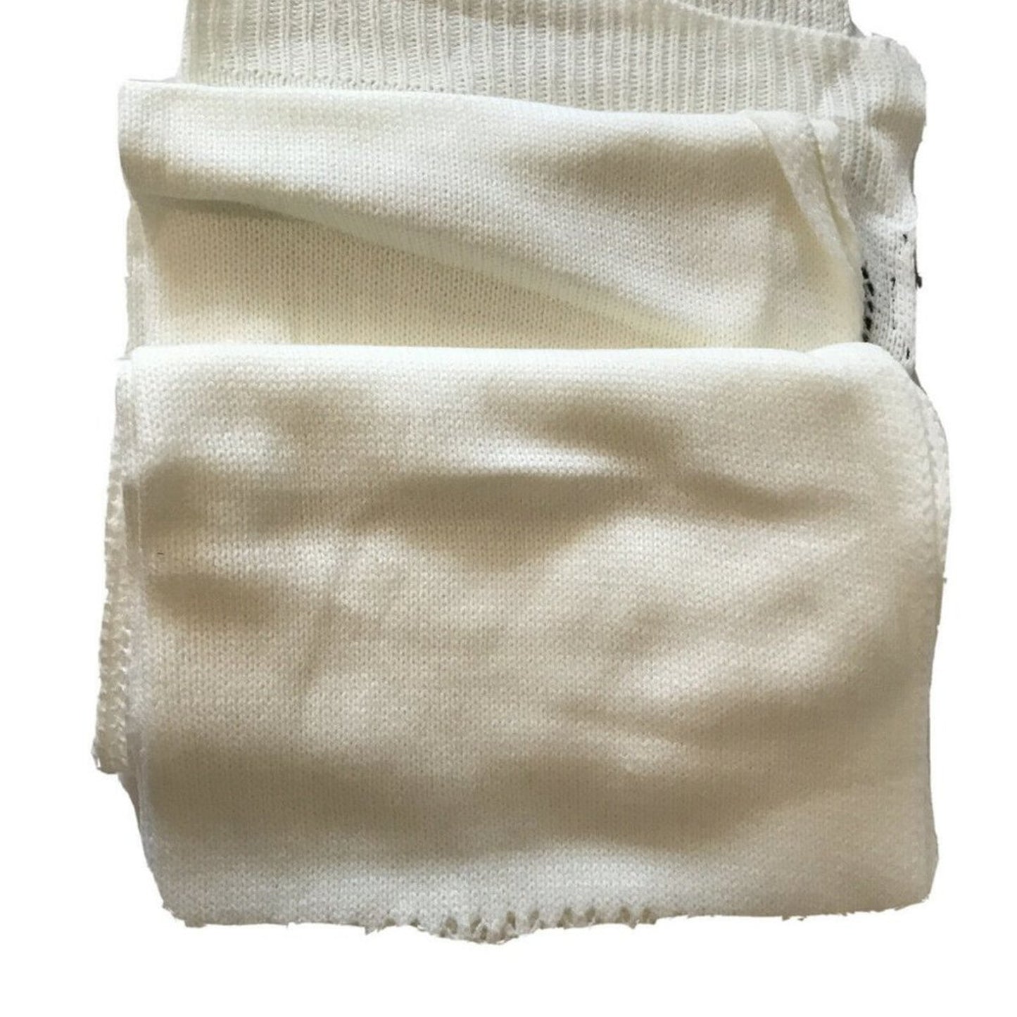 DKNY NEW Cream Knitted Soft Open Blocked Scarf Cozy Soft Shawl cover Up
