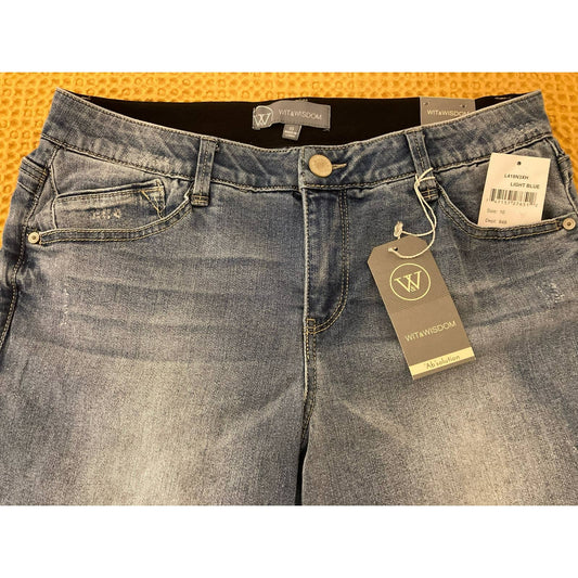 Wit & Wisdom Women's Ab-Solution Denim Bermuda Shorts Size 10 Light Blue NWT