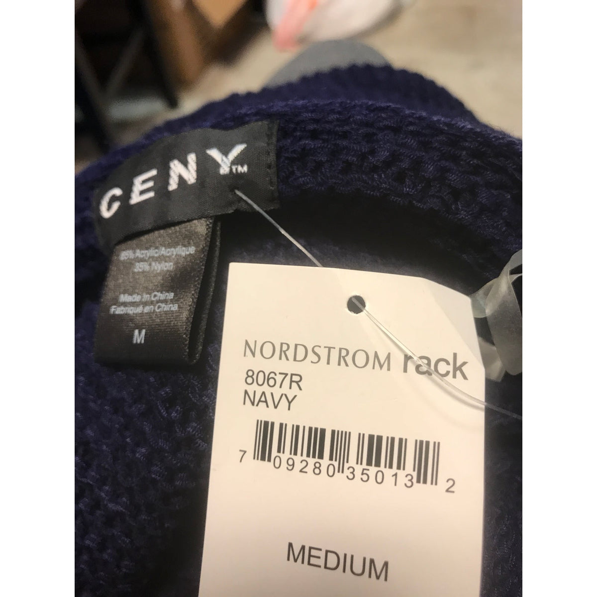 CENY NWT Navy Knitted Open Cardigan Medium