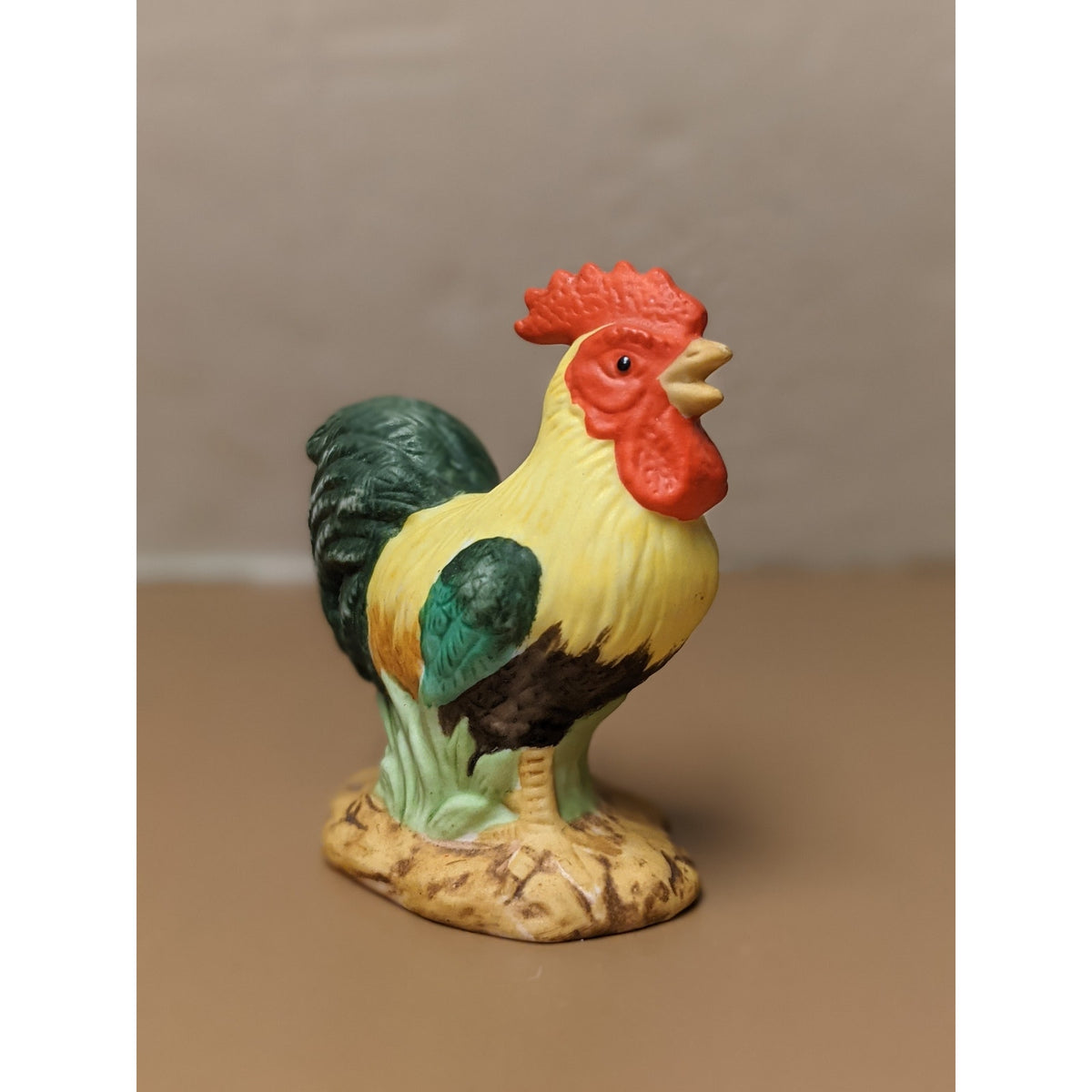 Lefton Japan 1984 Vintage Porcelain Rooster Farm Chicken Figurine Matte Finish