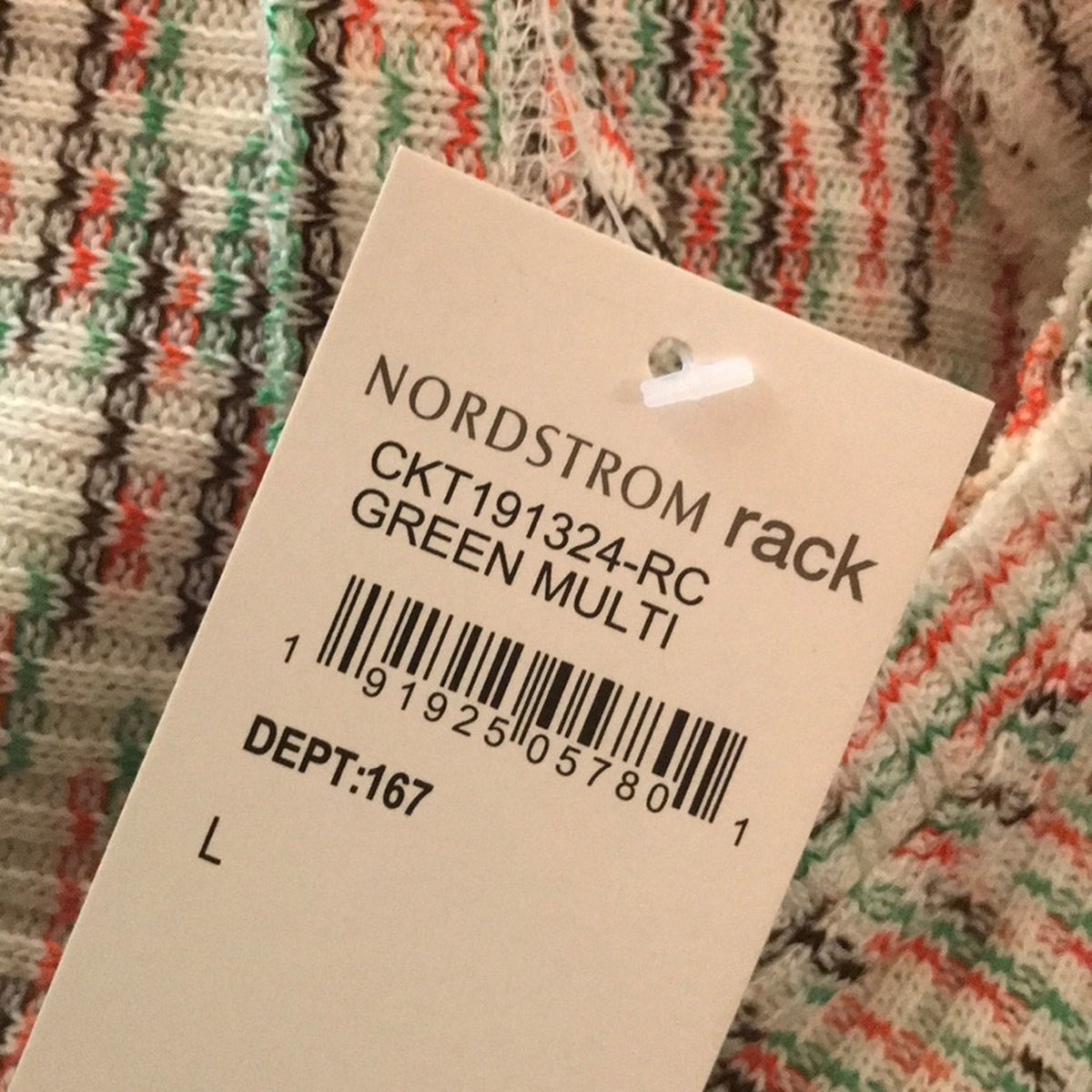 Code X Mode Green Multi Space Dye Sweater Size Large