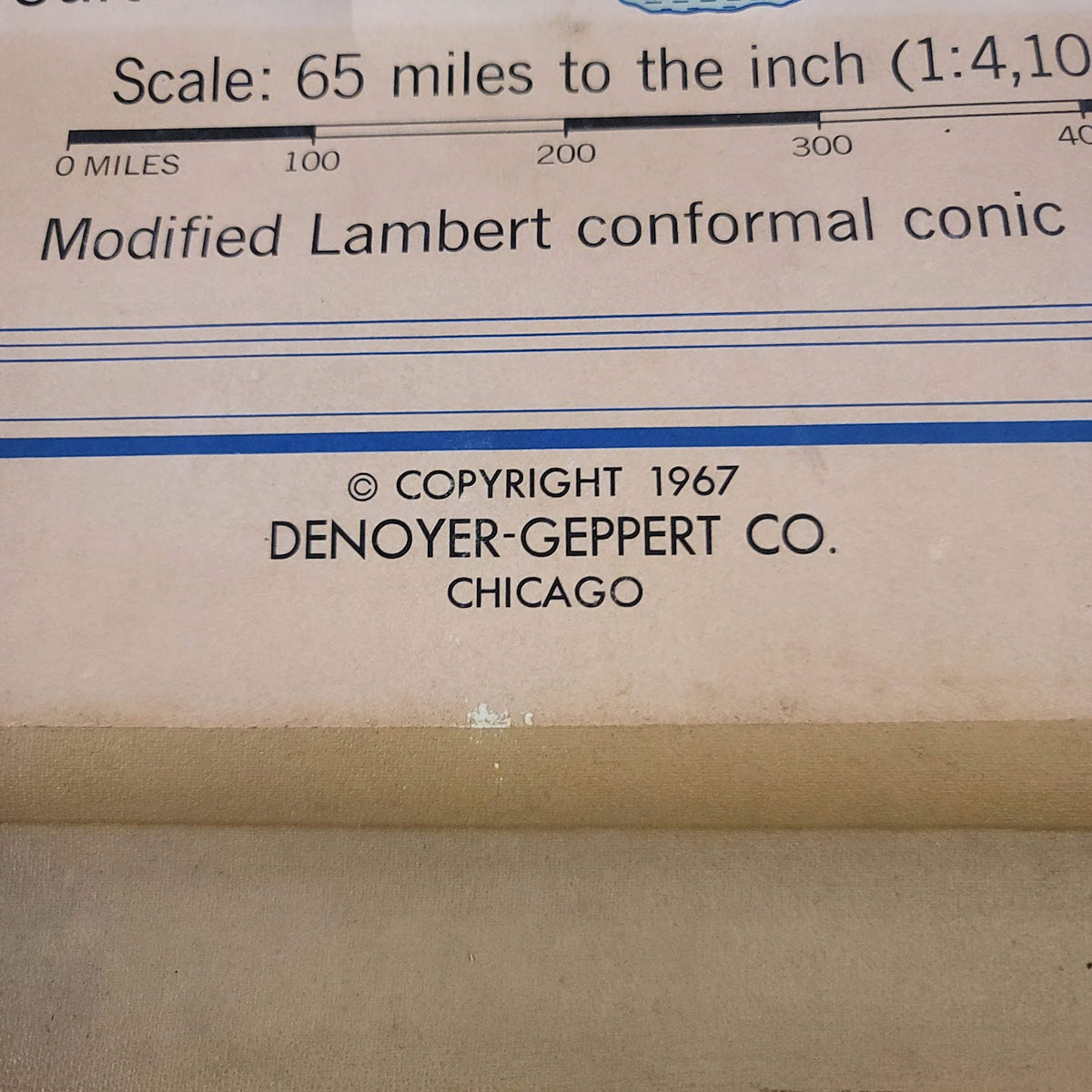 1967 Denoyer Geppert  School Wall Rollup Map The Middle East World Perspective