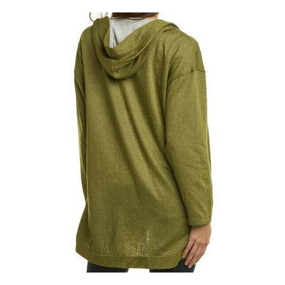 Max Studio Lightweight Open Front Hooded Cardigan Size Small in Sage Green NWT