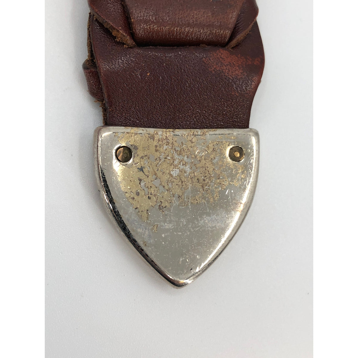 Vintage Sz 34 Argentina Braided Full Grain Cowhide Leather Belt Goldtone Buckle