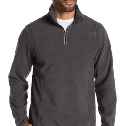 NWT Vintage 1946 Gray Partial Zip Fleece Knit Sweater Small winter Mens cozy