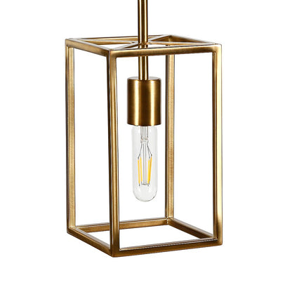 Meyer Cross Adjustable Modern Cuadro 1-Light Brass Pendant Light with No Shade