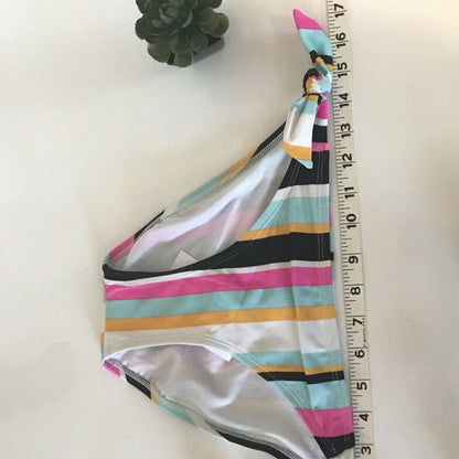 Hula Honey NEW Soul Stripe Side Tie Hipster Bikini Size XSmall