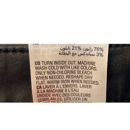 I.N.C. Denim Skinny High Rise Faux Leather Pants Sz 16/33 Curvy Short Black NWT