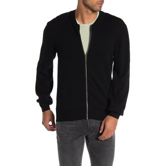 Heritage Report Collection Popcorn Knit Zip Front Bomber Long Sleeves XL NWT