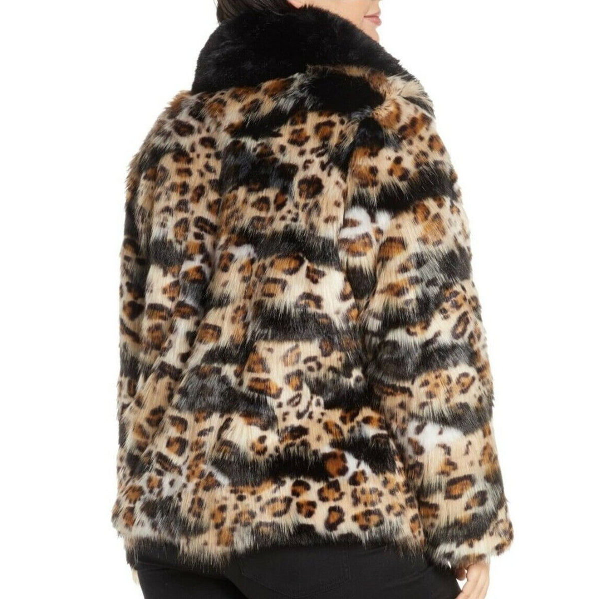 NWT Sam Edelman Faux Fur Coat Front Snap Closure