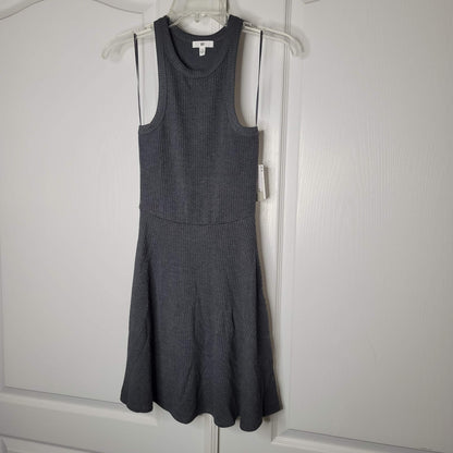 BP Sleeveless Ribbed Knit A-Line Mini Dress Grey Charcoal Heather Size XX-Small