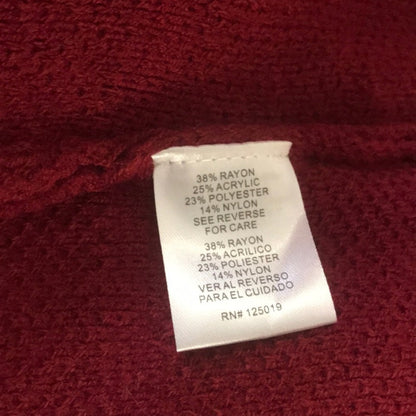Joseph A Red Textured Open Cardigan Size Medium