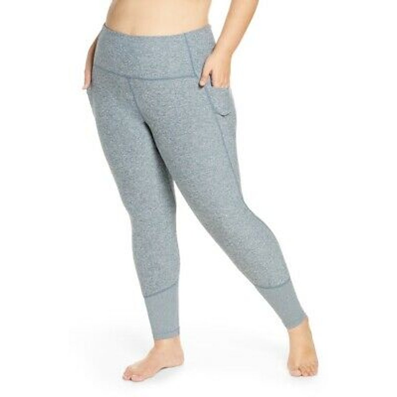 Zella Zelsoft High Waist Pocket Athletic Ankle Leggings Blue Size Medium Cozy