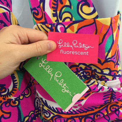 Lilly Pulitzer Parrish Halter Maxi Dress Racerback Floral Pink Size Large NWT