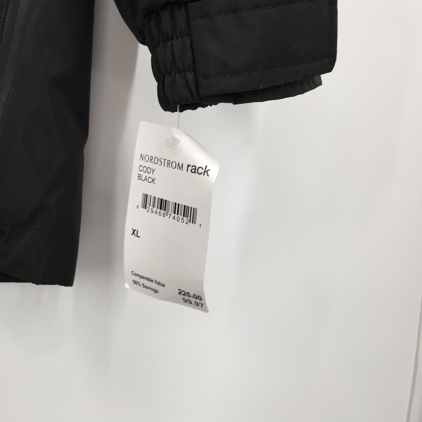 Noize Windbreaker Techno Bonded Hooded Rain Jacket Long Sleeve Black SZ X-Large